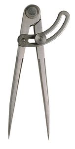 Steekpasser met stelboog staal blank 150mm