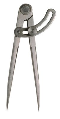 Steekpasser met stelboog staal blank 150mm