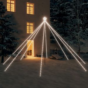 VidaXL Led-kerstboom binnen buiten 800 leds koud wit 5 m