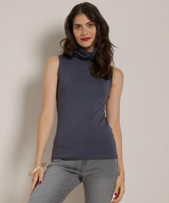 basic mouwloos t-shirt met col basic mouwloos t-shirt met col