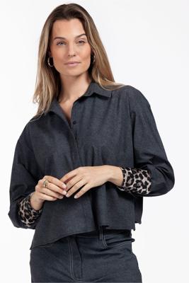 Studio Anneloes Dyanna denim Blouse 12432 Blouse 9000 Black