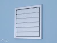 Overdrukrooster kunststof met kap grijs met kap buis 100/125 mm (110x55 mm)