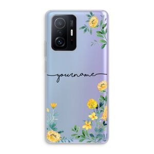 Gele bloemen: Xiaomi 11T Pro Transparant Hoesje