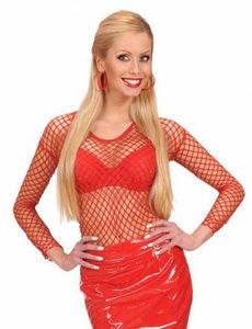 Visnet shirt rood dames