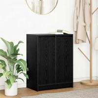 Dressoir 57x34x76 cm spaanplaat zwart eikenkleurig