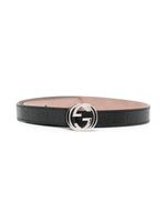 Gucci Kids ceinture à logo GG - Noir