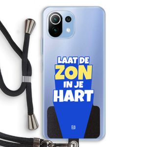 Laat de zon in je hart: Xiaomi Mi 11 Lite Transparant Hoesje met koord