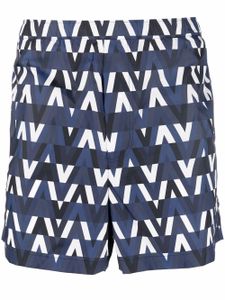 Valentino Garavani short de bain à motif V monogrammé - Bleu