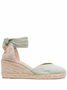 Castañer espadrilles à talon compensé - Vert