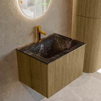 Badmeubel Mondiaz Kurve-Dlux | 60 cm cm | Meubelkleur Dusk | Wastafelkleur Lava | Solid surface | Wasbak midden spoelbak | 1 kraangat