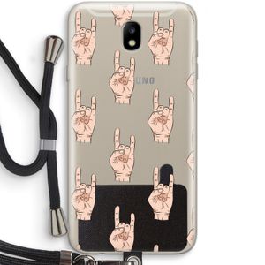 Rock: Samsung Galaxy J7 (2017) Transparant Hoesje met koord