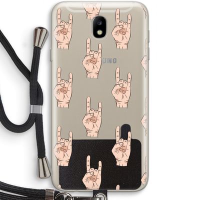 Rock: Samsung Galaxy J7 (2017) Transparant Hoesje met koord