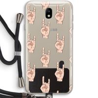 Rock: Samsung Galaxy J7 (2017) Transparant Hoesje met koord Rock: Samsung Galaxy J7 (2017) Transparant Hoesje met koord