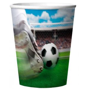 3D voetbal bekers 4 stuks