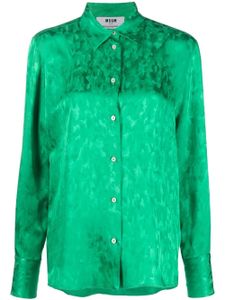 MSGM blouse à imprimé abstrait - Vert