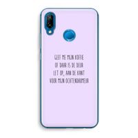 Ochtendhumeur: Huawei P20 Lite Transparant Hoesje