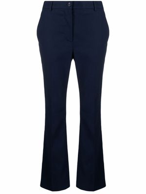 Boutique Moschino pantalon évasé à taille haute - Bleu