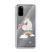 Regenboog eenhoorn: Samsung Galaxy S20 Transparant Hoesje