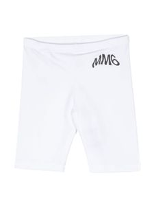 MM6 Maison Margiela Kids short de sport à logo imprimé - Blanc