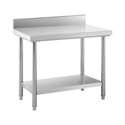 RVS werktafel - ECO - 100 x 60 cm - 114 kg - achterwand - Royal Catering