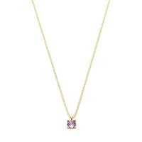 14k Geelgouden Ketting met Synthetische Toermalijn (Oktober) - 42+2 cm