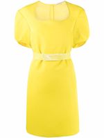 Stella McCartney robe ceinturée à manches bouffantes - Jaune - thumbnail