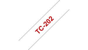 Labeltape Brother P-touch TC-202 12mm rood op wit