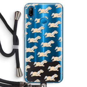 Ponys: Huawei P20 Lite Transparant Hoesje met koord