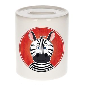 Dieren spaarpot zebra voor kinderen 9 cm