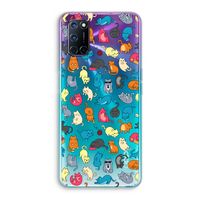 Kleurrijke katten: Oppo A72 Transparant Hoesje