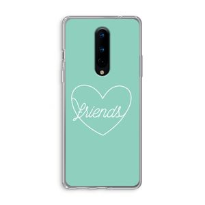 Friends heart pastel: OnePlus 8 Transparant Hoesje