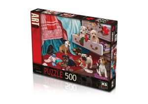 Puppies in the Bedroom Puzzel 500 Stukjes