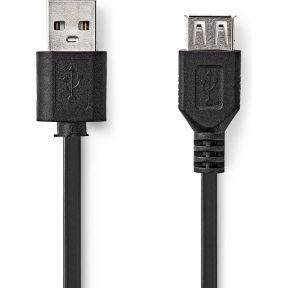 Nedis USB-Kabel 2.0 USB-A Male USB-A Female 0.2 m