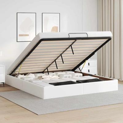 Bedframe zonder matras 200x200 cm kunstleer wit
