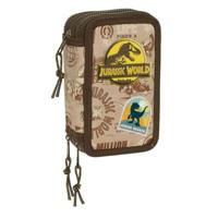 Driedubbele Pennenzak Jurassic World Zand 12,5 x 19,5 x 5,5 cm 37 Onderdelen