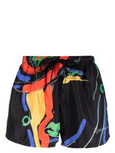 Moschino short de bain à imprimé abstrait - Noir