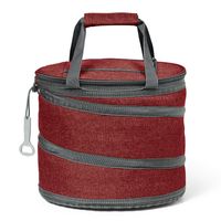 Opvouwbare koeltas rood/grijs 30 x 26 cm 15 liter