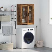 Wandkast Oud Hout 69,5 x 34 x 90 cm Geengineerd Hout en Glas