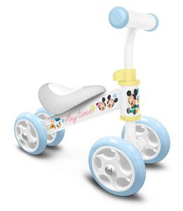 Disney Time Mickey loopfiets met 4 wielen Junior Wit/Lichtblauw