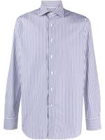 Canali chemise en coton à rayures - Bleu