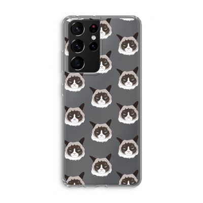 It's a Purrr Case: Samsung Galaxy S21 Ultra Transparant Hoesje
