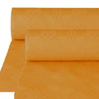 Tafellaken/tafelkleed rol papier - 2x - 800 x 118 cm - okergeel - Lange tafels - Damast papier