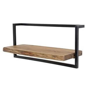 Giga Meubel - Wandplank Edge 65cm - Acaciahout|Staal