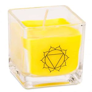 Geurkaars in Glas 3e Chakra - Koolzaadwas Ecologisch - Zonnevlecht