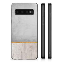 Samsung Galaxy S10 Grip Case Wood Concrete Samsung Galaxy S10 Grip Case Wood Concrete