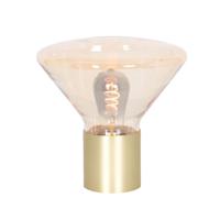 Steinhauer TafellampAmbiance goud met amber glas - 3401ME