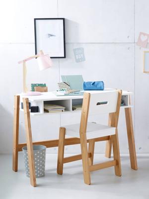 Juniorbureau ARCHITECT wit/licht hout