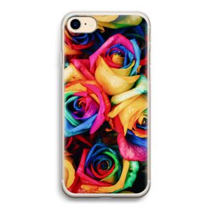 Neon bloemen: iPhone 7 Transparant Hoesje