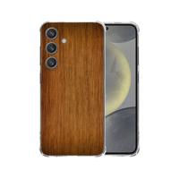 Samsung Galaxy S25 Plus Hoesje - Donker Hout TPU Antishock