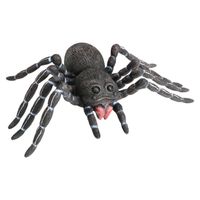 Chaks nep spin XXL - 46 x 30 cm - zwart - mega tarantula - Horror/griezel thema decoratie beestjes - Feestdecoratievoorw